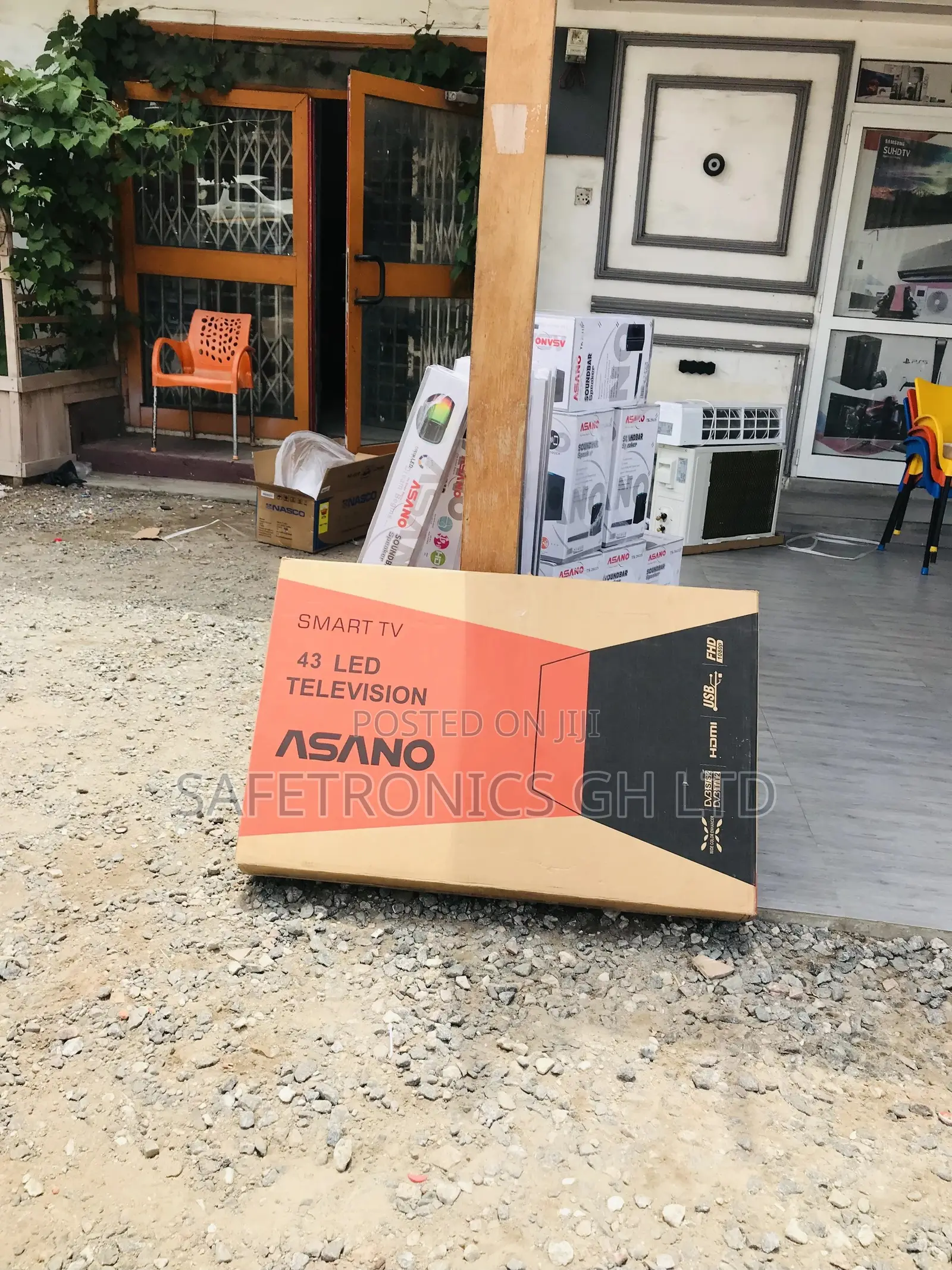 Lastest 43 Inches Glossy Black Asano Smart Led Tv