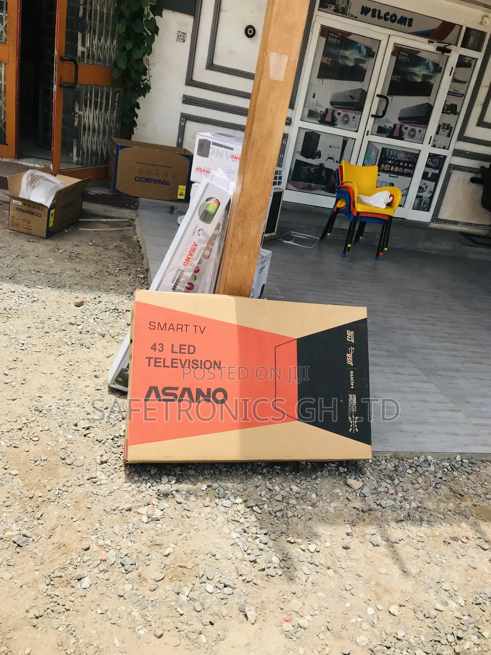 Glossy 43 Inches Smart Black Asano Led Tv