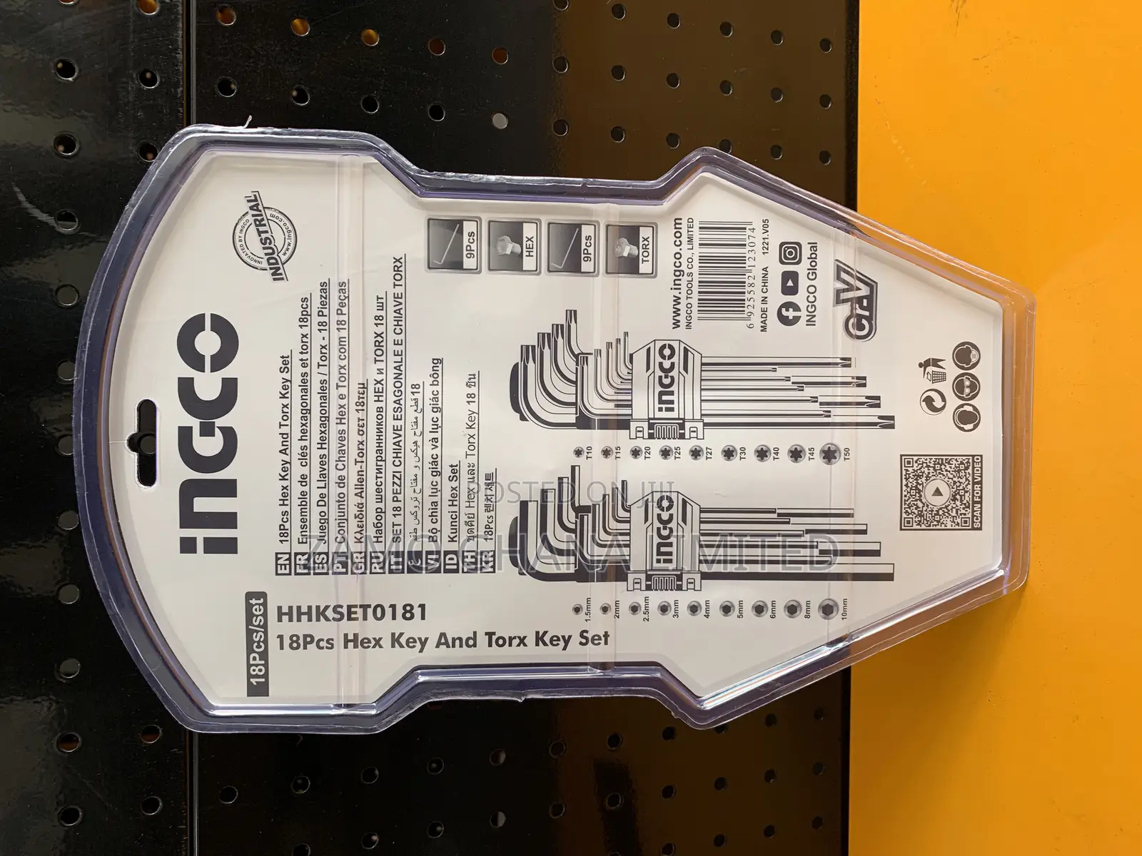 18 PCS Hex Key and Torx Key Set - Hhkset0181