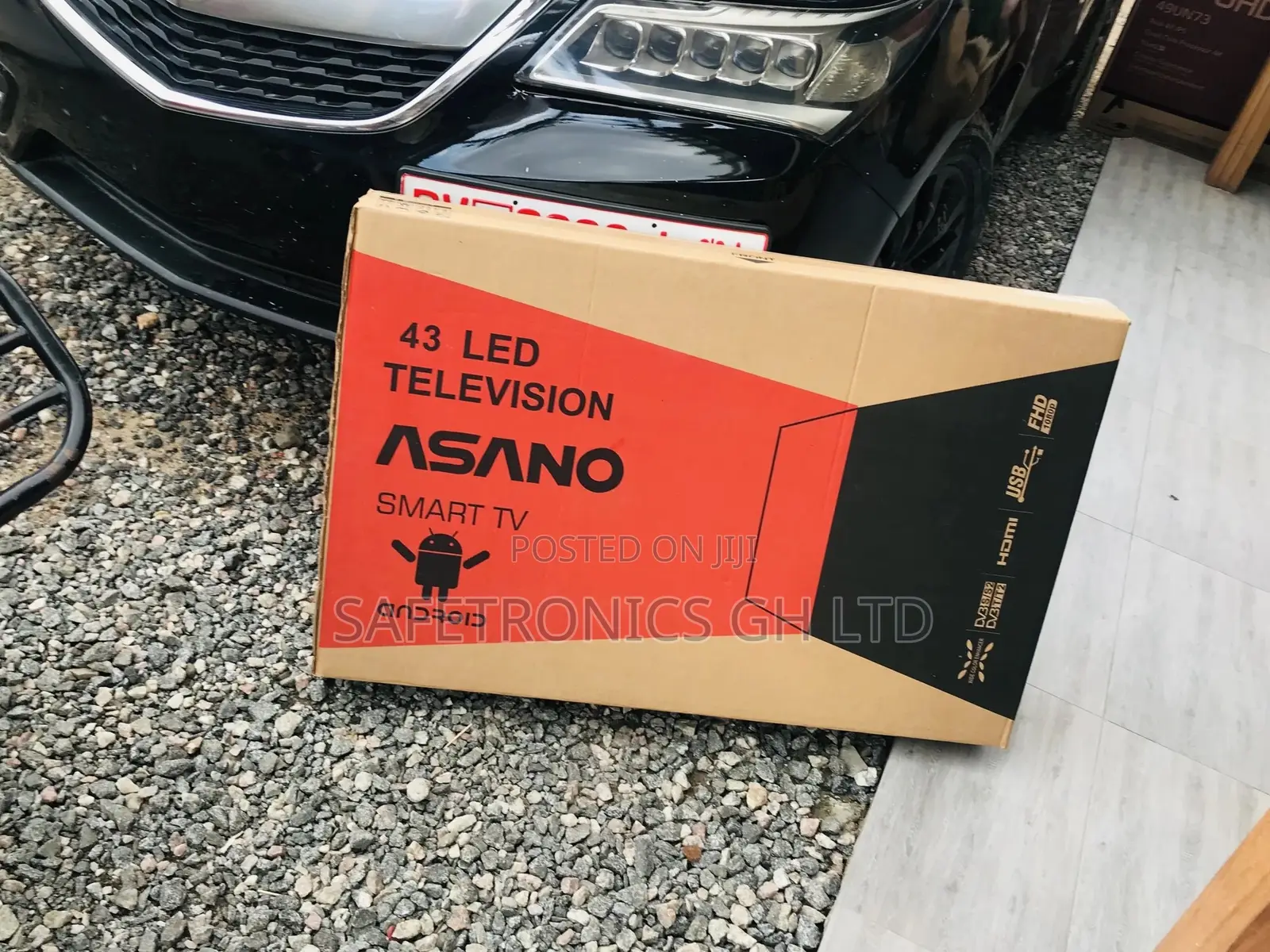 Asano 43 Inches Glossy Smart Led Black Tv