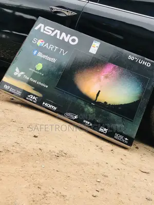 50 Inches Glossy Black Asano UHD Smart Led Tv