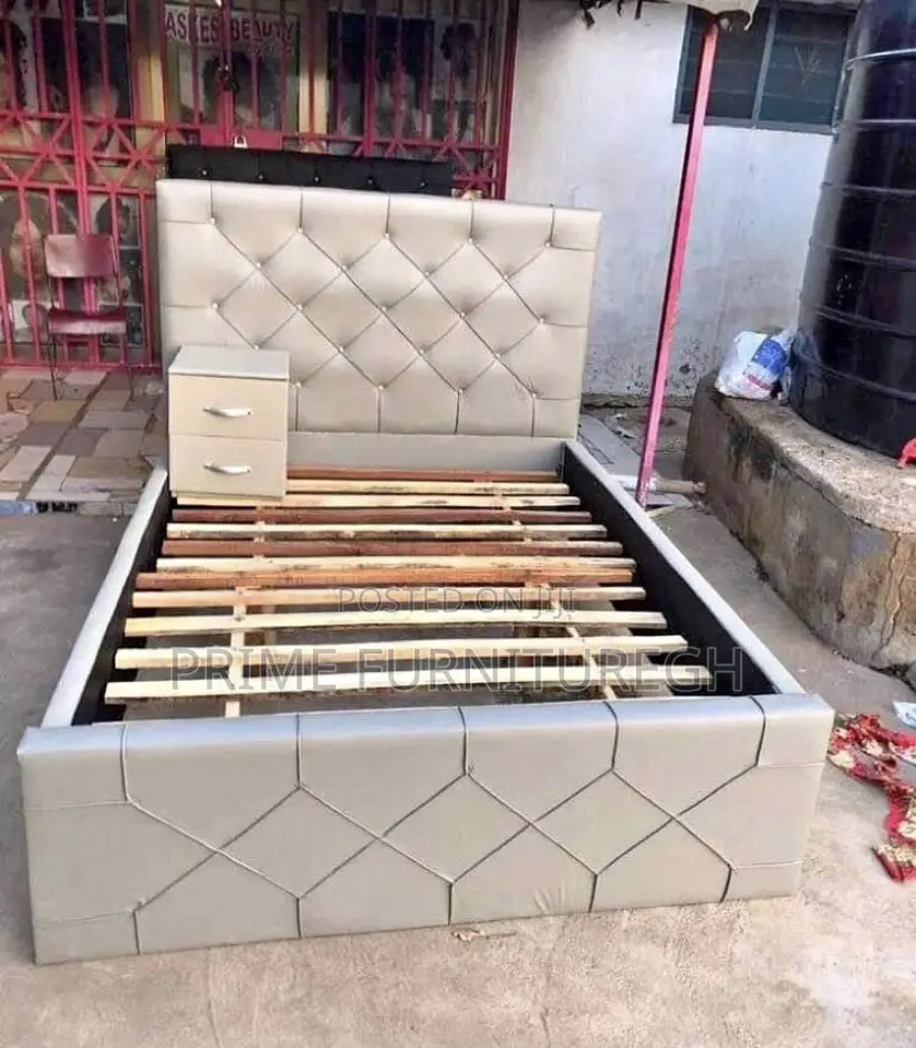 Double Bedframe With Side Drawer