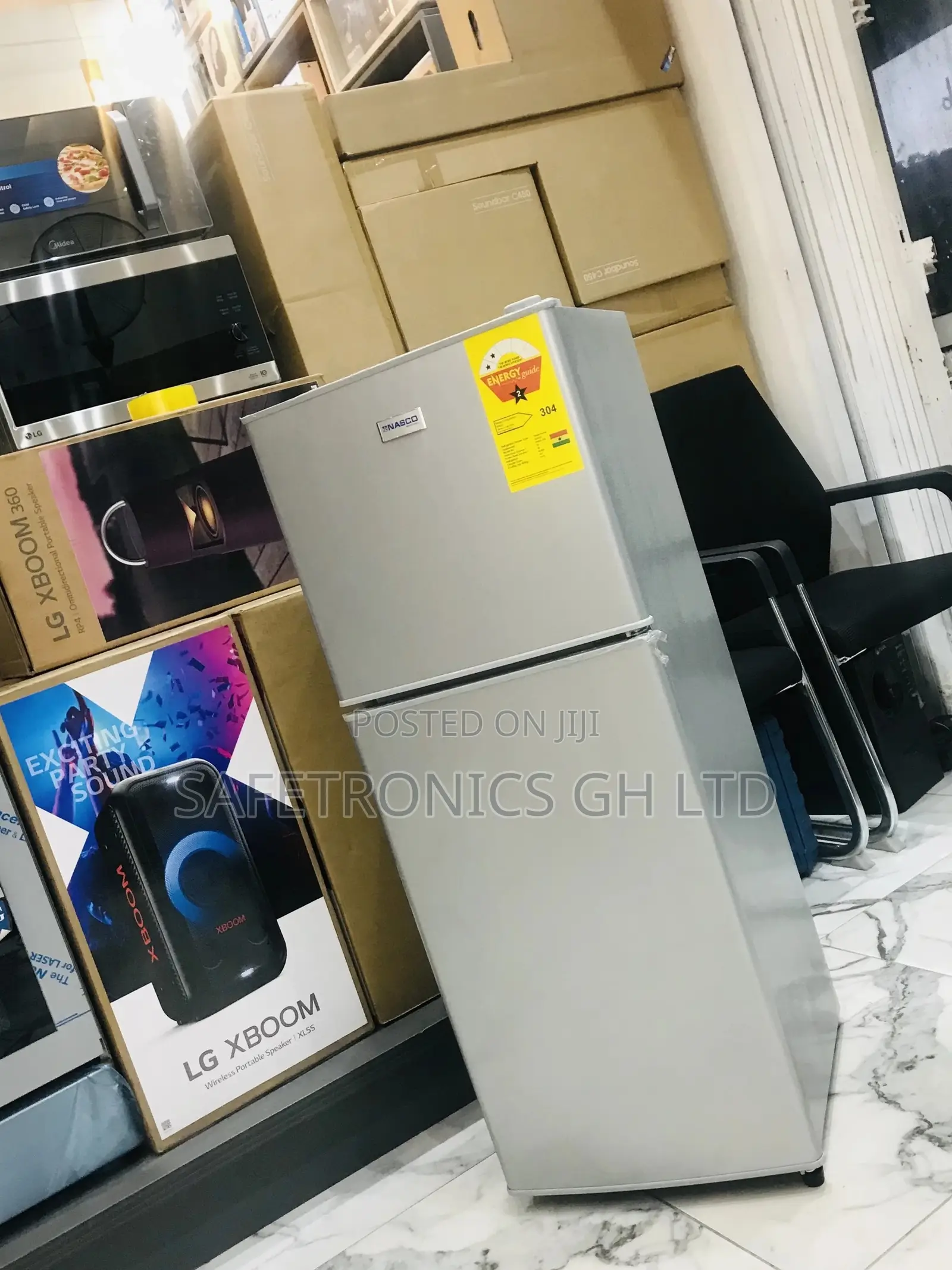Topfreezer Nasco Doubledoor Nasf2-120 Gray Fridge