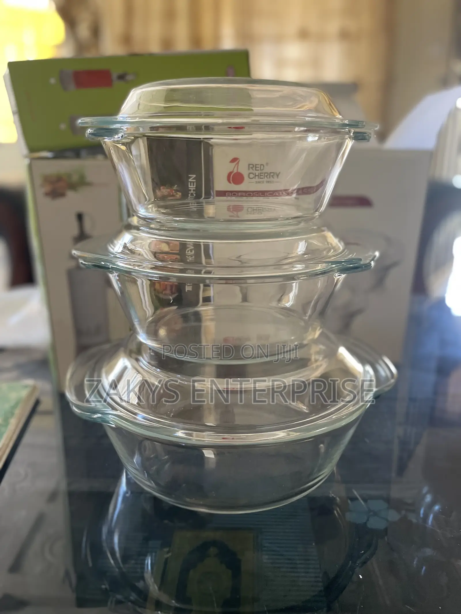 Plain Pyrex Glass Bowl 3set
