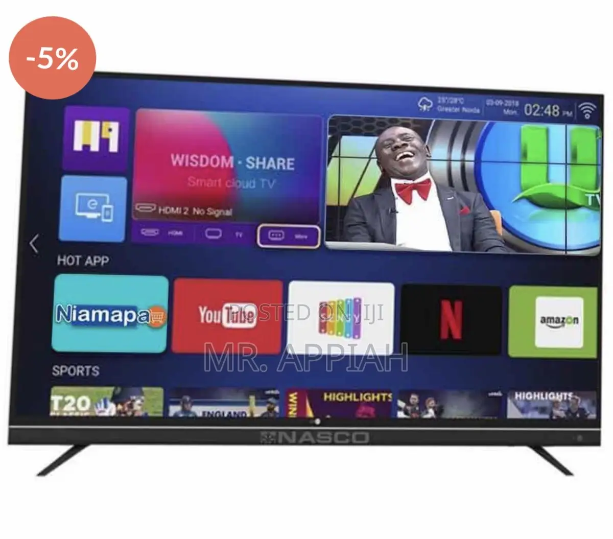 Sleek Design Naaco 50 Inch Smart Uhd Led Tv(Black).