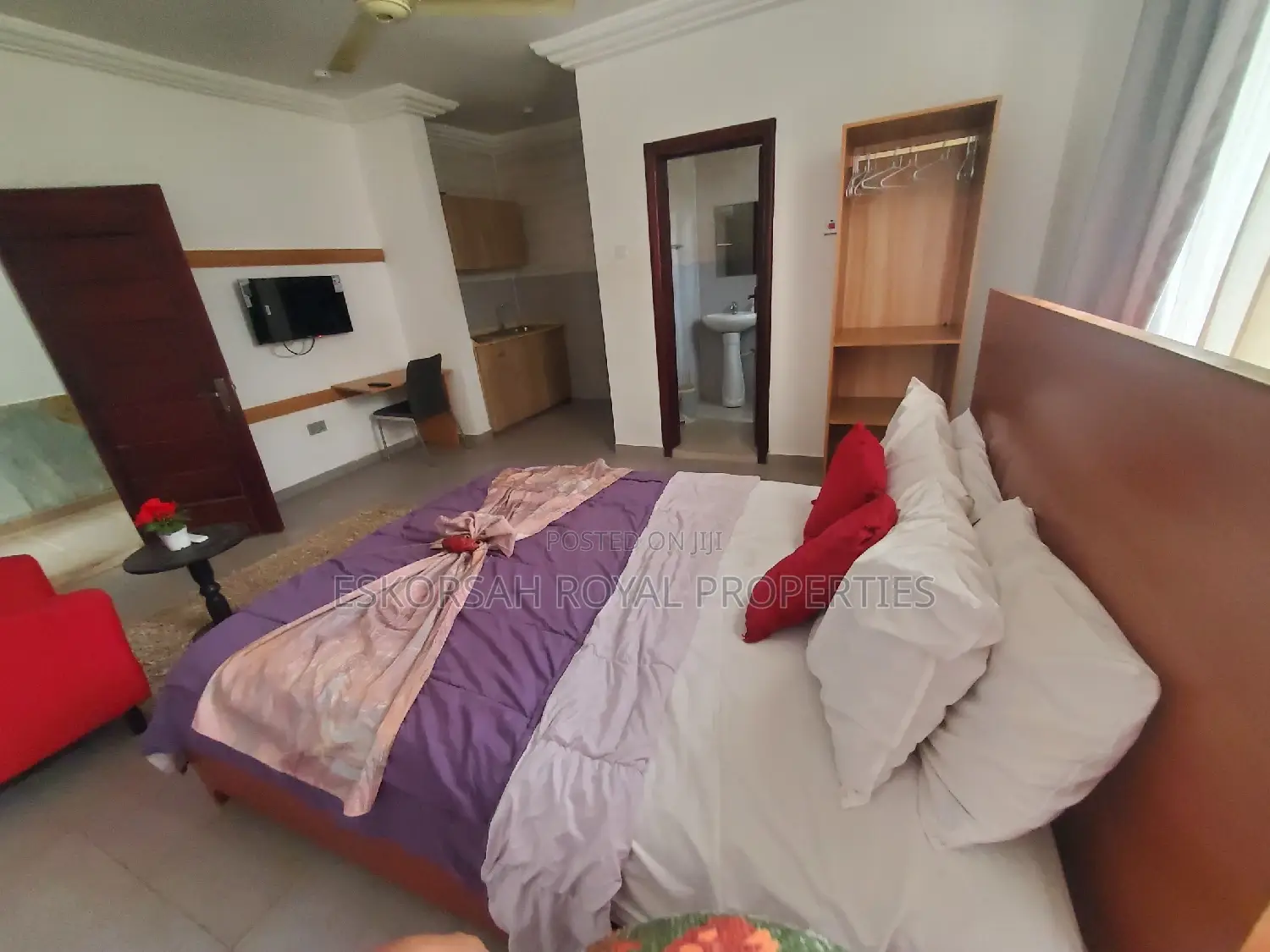Furnished 1bdrm Room & Parlour in East Legon, Adjiriganor for rent