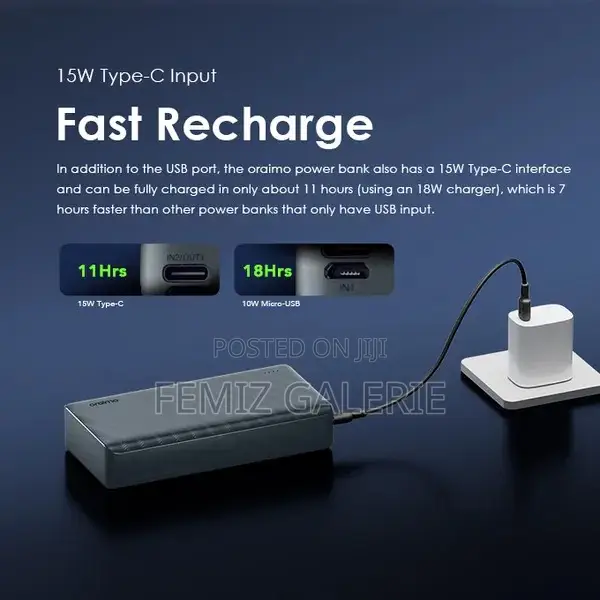 Oraimo Powerbox 300 Lite, 30000mah Power Bank