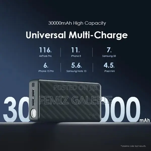 Oraimo Powerbox 300 Lite, 30000mah Power Bank