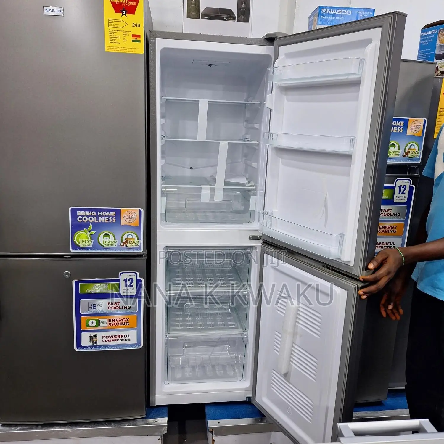 Nasco Nasd2-26kd Double Door Fridge With Down Freezer