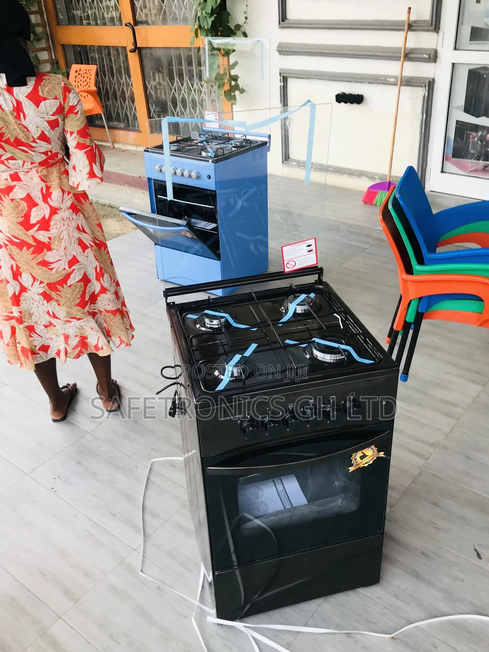 Volcano Brown 4 Gas Cooker Oven With Grill Glass Lid 50x50
