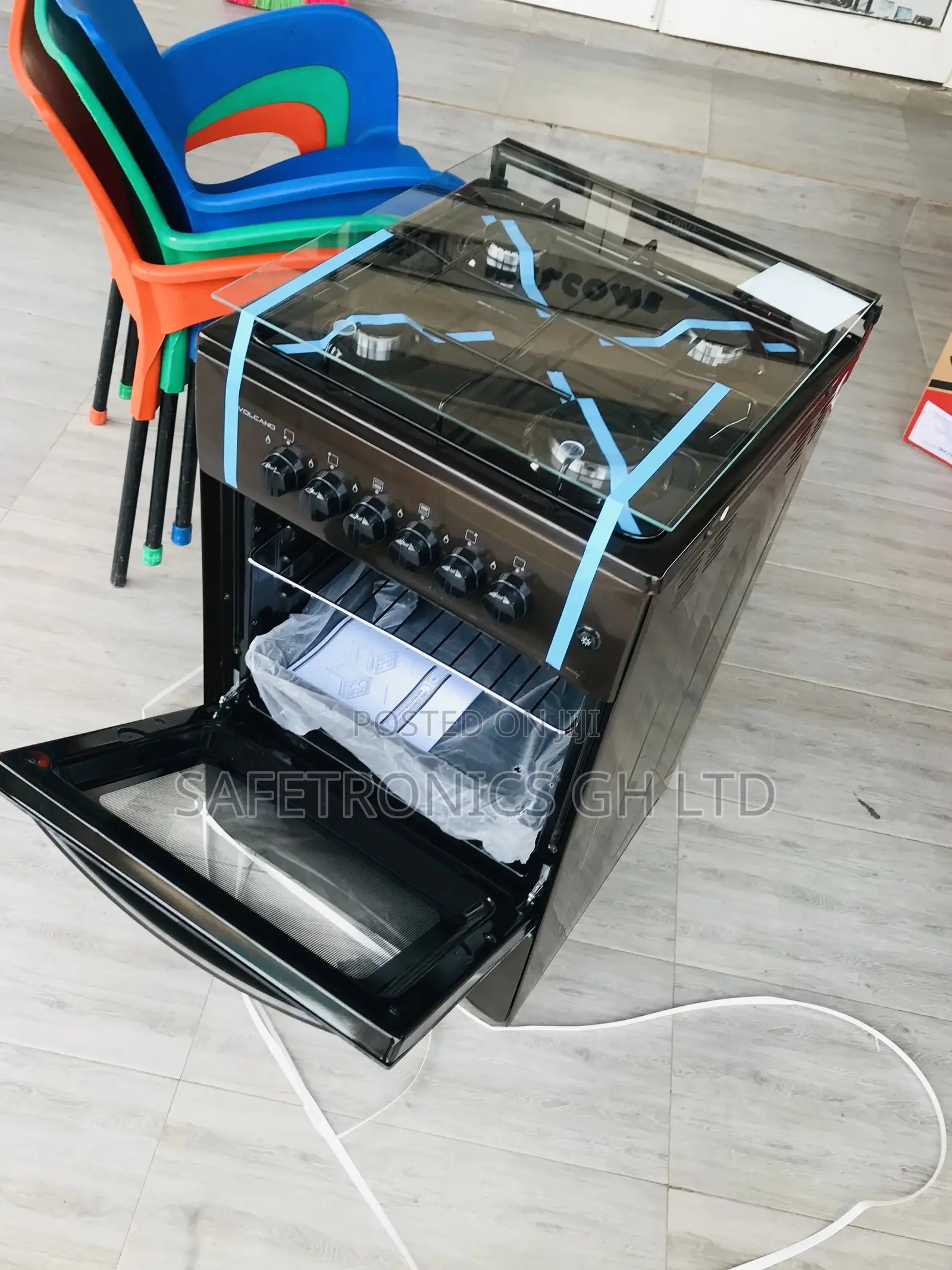 Oven With Grill Volcano Glass Lid 50x50 4 Gas Cooker