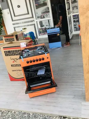 Volcano 4 Burner Oven With Grill 50x50 Glass Lid Orange