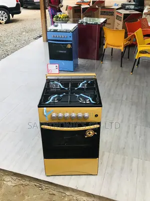 4 Gas Cooker Oven With Grill Volcano Yellow 50x50