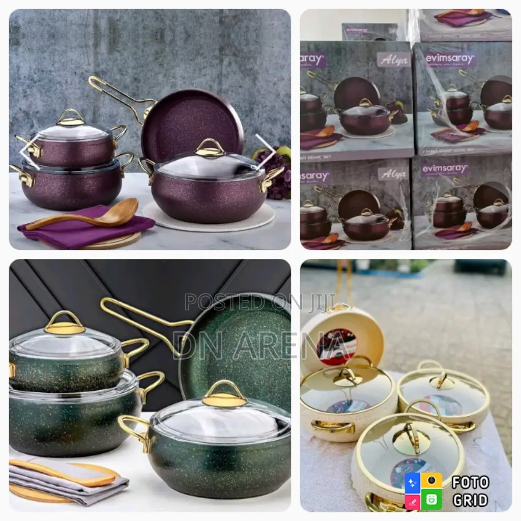 Oms Granite Coated Forged Aluminium Cookware 7-Piece Re