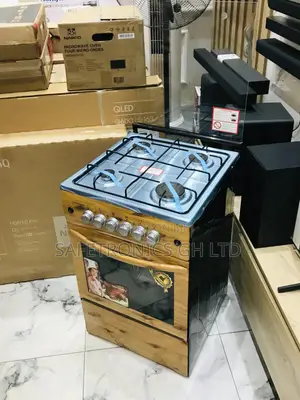 Wooden Light 50x50 4 Gas Cooker Oven With Grill Glass Lid