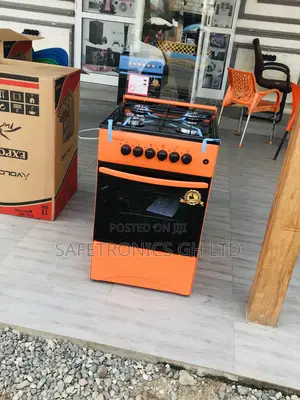 Orange 4 Gas Cooker Oven With Grill 50x50 Volcano
