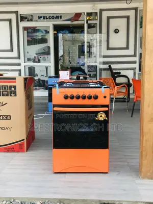 Oven With Grill 50x50 4 Gas Cooker Glass Lid Orange Volcano