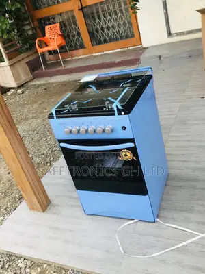 50x50 Volcano Glass Lid Oven With Grill Blue 4 Gas Cooker