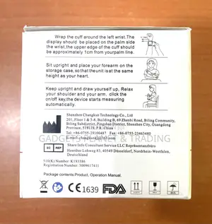 Wrist Electronic Blood Pressure Monitor Large Screen Display