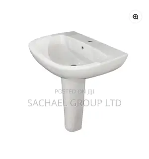 Handwashing Basin With a Pedestal