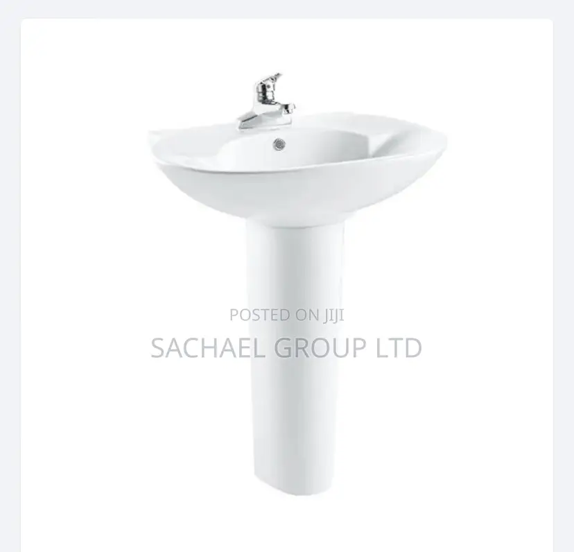 Handwashing Basin With a Pedestal