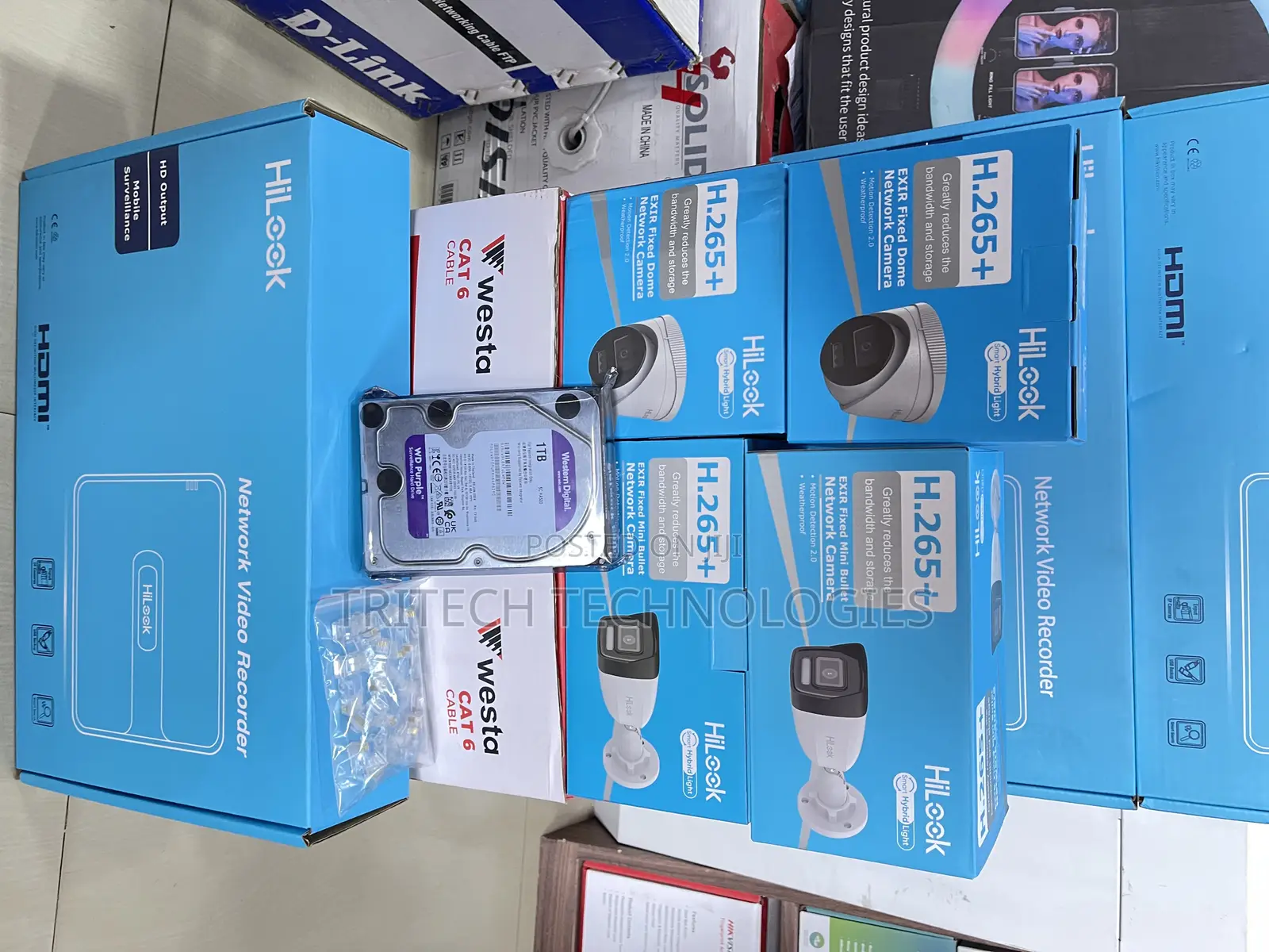 Hilook NVR 4ch 2MP(Full Color)+ Sound Complete KIT + 1tb HDD