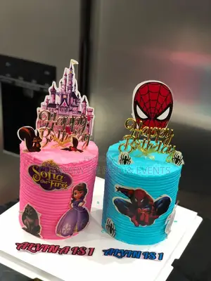 Sofia and Spiderman Cake