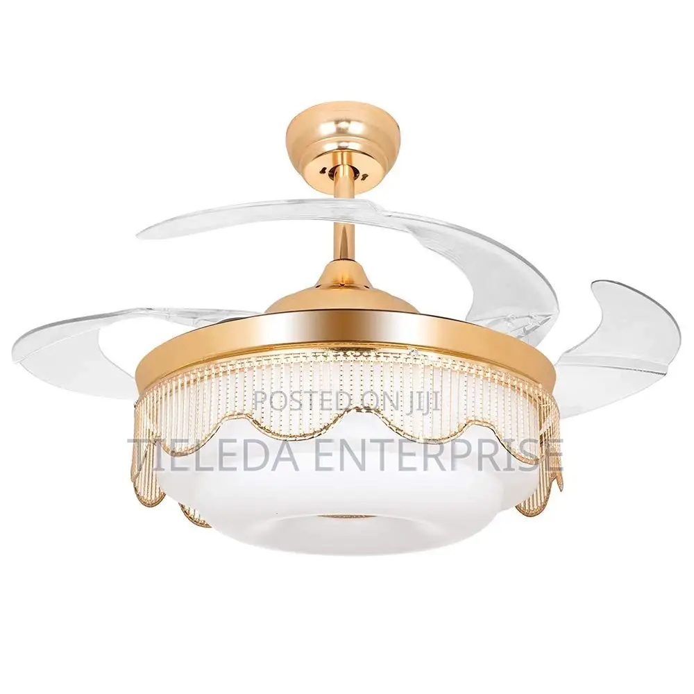 3color Led Light Chandelier With Fan