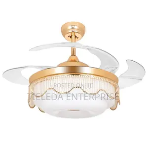 3color Led Light Chandelier With Fan