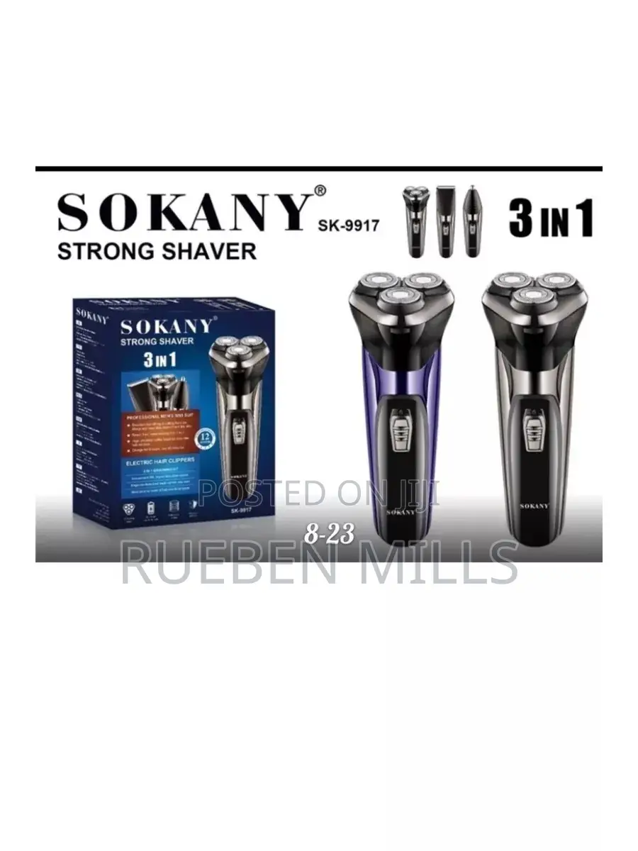 3 in 1 Rechargeable Beard Trimmer Hair Clipper - Sk-9917