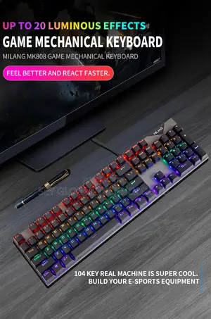 MILANG Gaming Wired Keyboard Mouse With Cool RGB Backlit