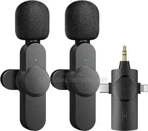 3-in-1 Wireless Lavalier Microphone Dual Mics