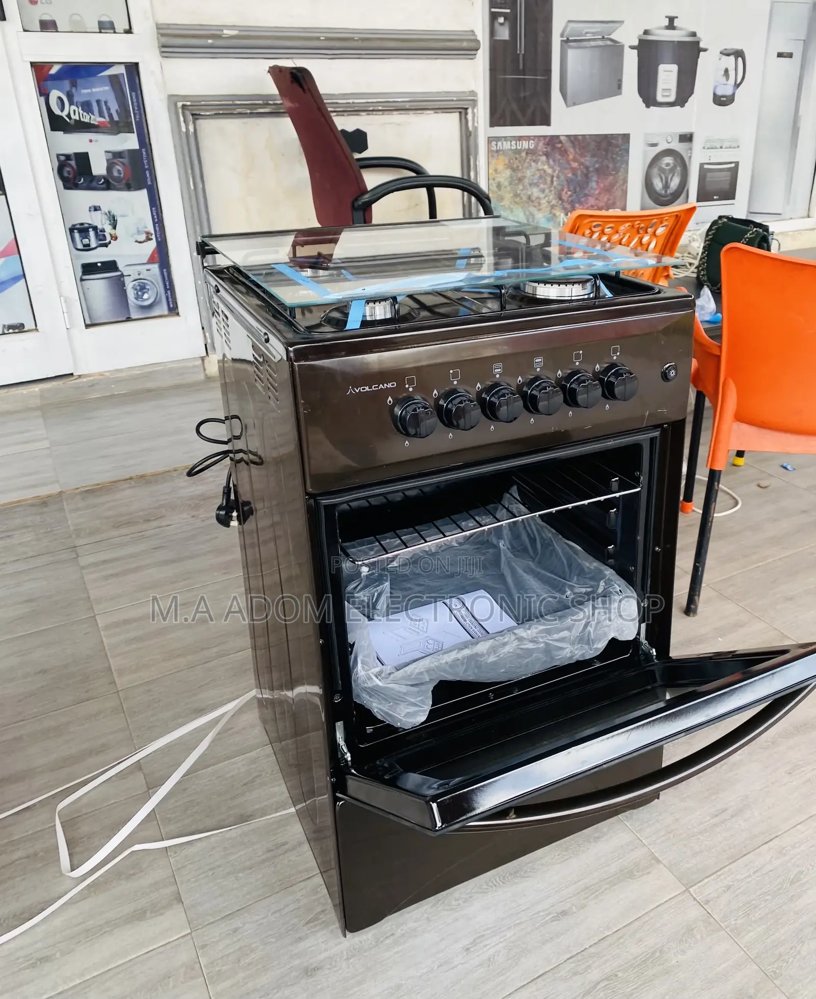 Sleek Design Volcano 50x50 4 Gas Burner With Oven(Brown).