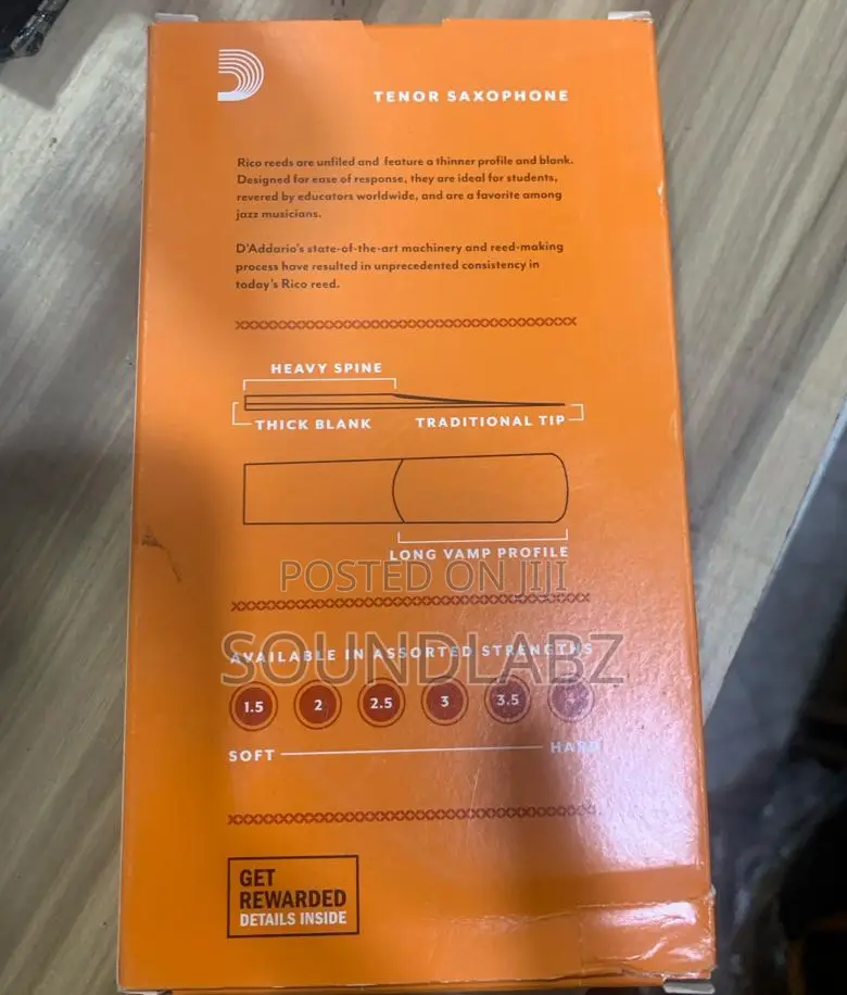 d'Addario Rico Alto Sax Reeds,Strength 3.0