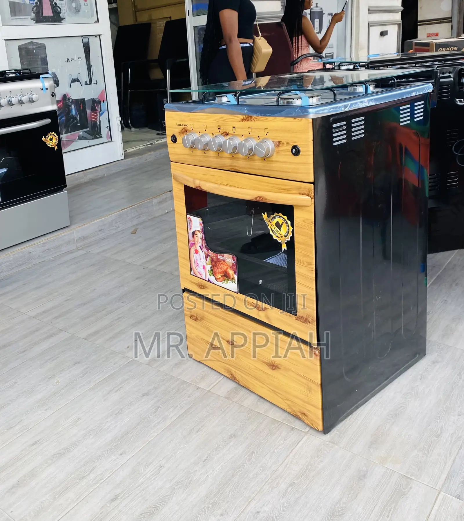 Quality(Wooden)Volcano 50x50 4 Gas Burner With Oven Grill