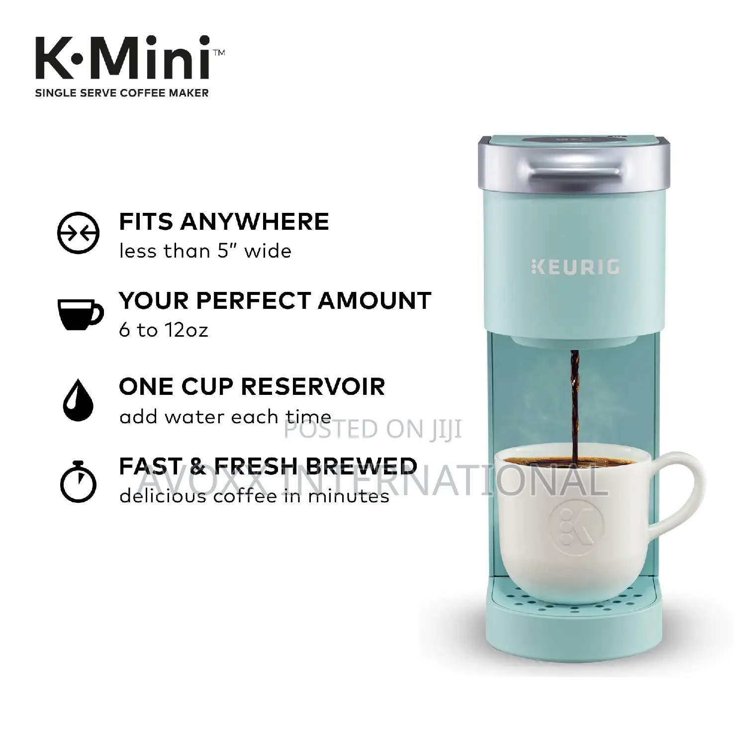 Keurig K-Mini Single Serve Coffee Maker, Oasis/Gray/Black