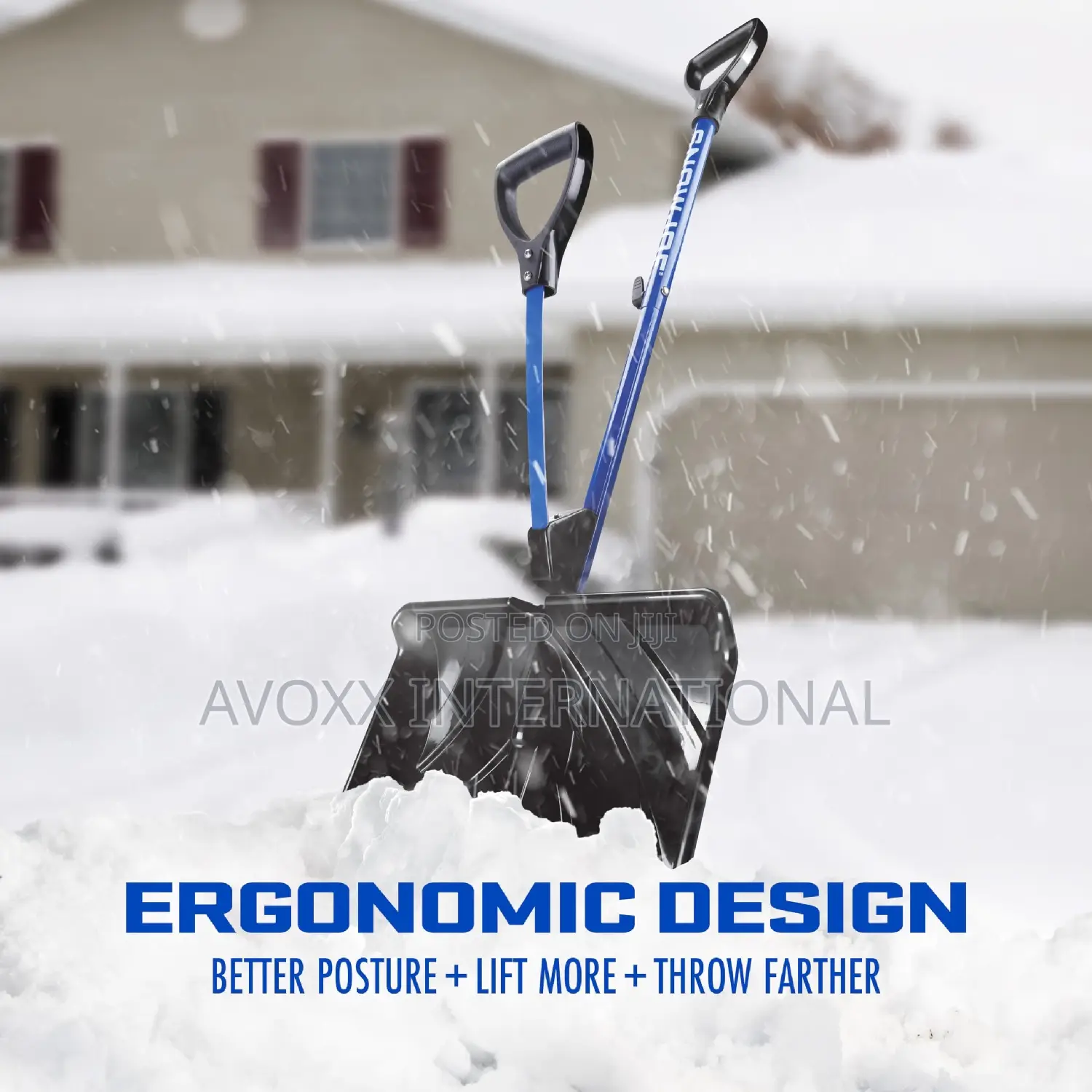 Snow Joe SJ-SHLV01 Shovelution Strain-Reducing Snow Shovel