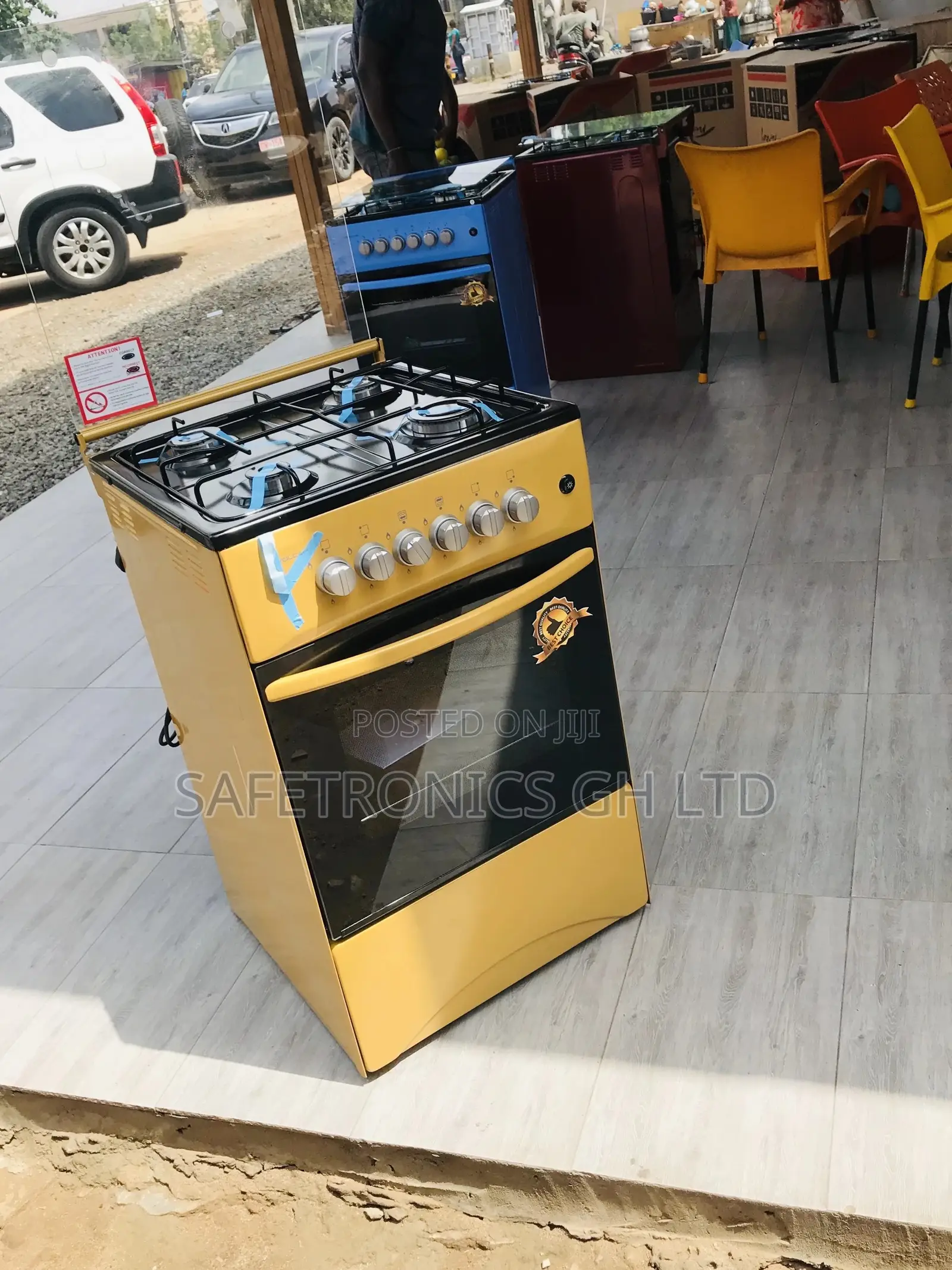 Oven With Grill 4 Gas Cooker Volcano Gold 50x50