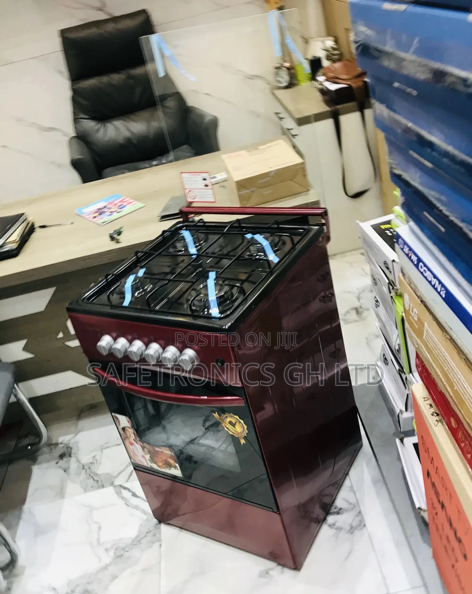 Volcano Glass Lid 4 Gas Cooker 50x50 Oven With Grill