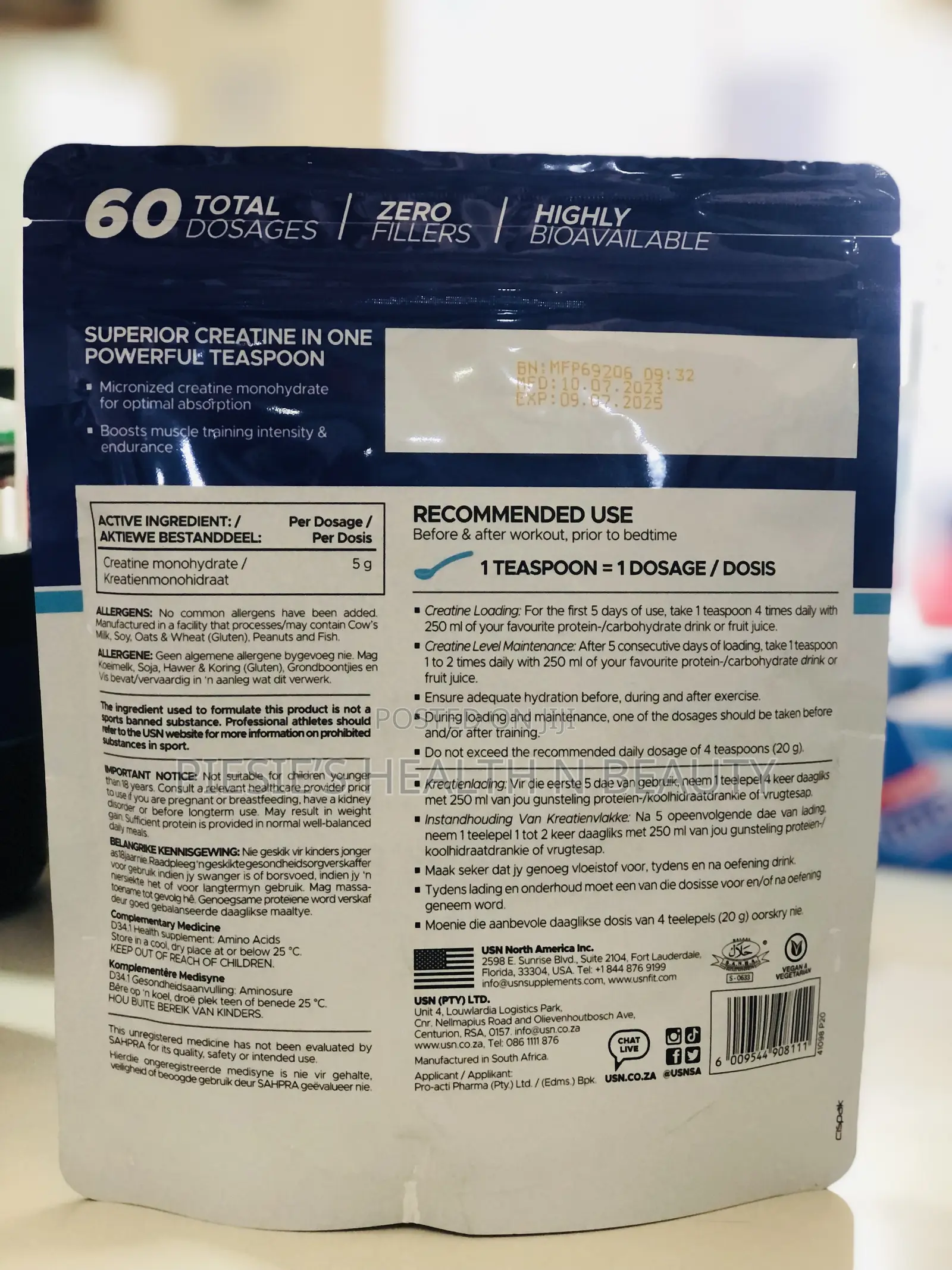 Pure Creatine Monohydrate Powder