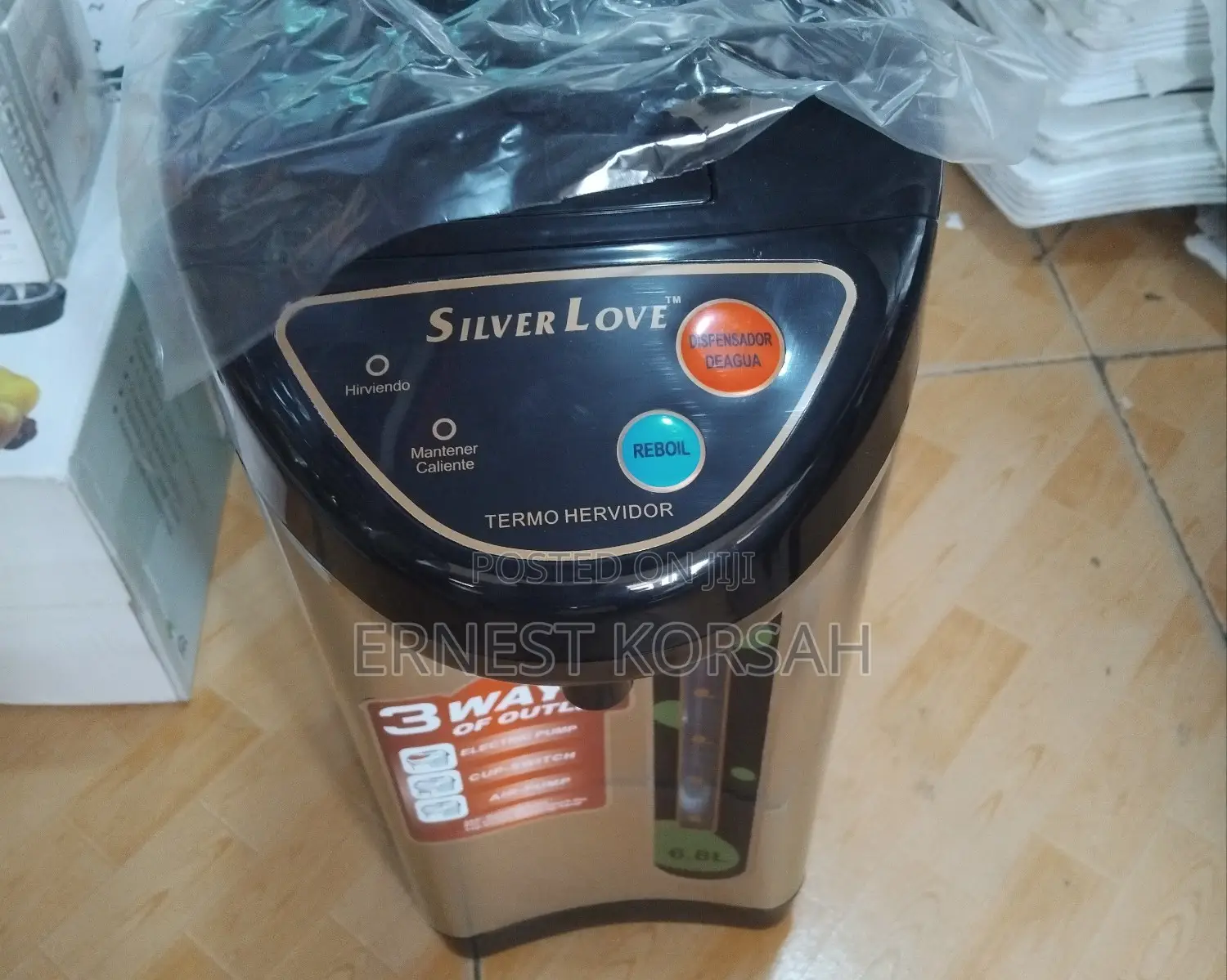6.8litres Sliver Love Electric Pump Kettle