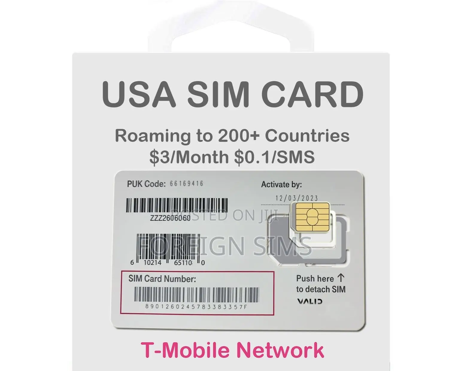 Activated T-mobile USA Sim Cards