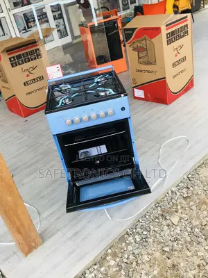 Adjustable 4 Gas 50x50 Oven With Grill Volcano Glass Lid