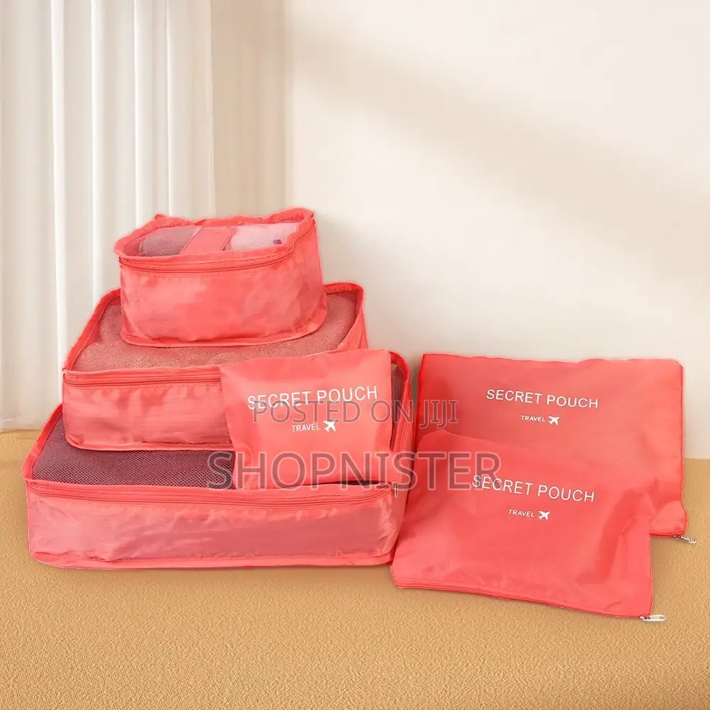 6pcs Luggage Travel Bags Underwear Shoes
Storage Bag Pink
