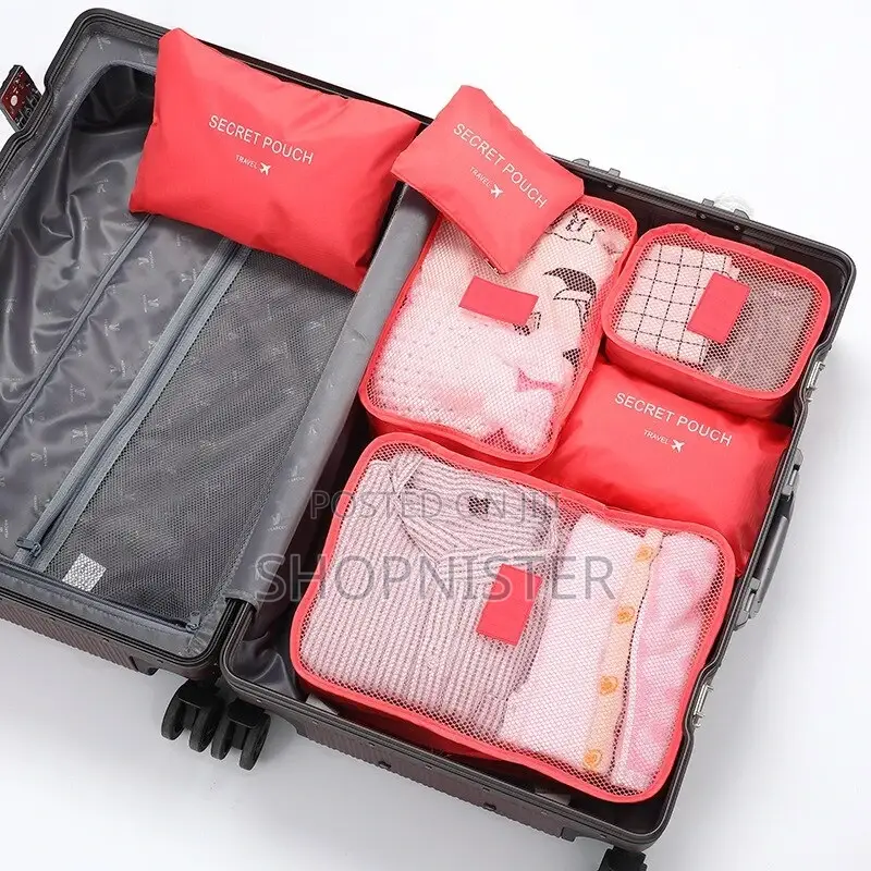 6pcs Luggage Travel Bags Underwear Shoes
Storage Bag Pink