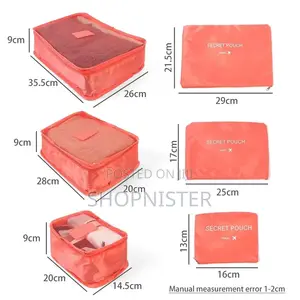 6pcs Luggage Travel Bags Underwear Shoes
Storage Bag Pink