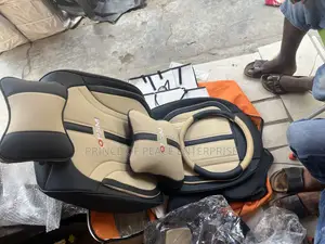 Photo - Complete Seat Covers Black and Beige Design (Free Delivery)
