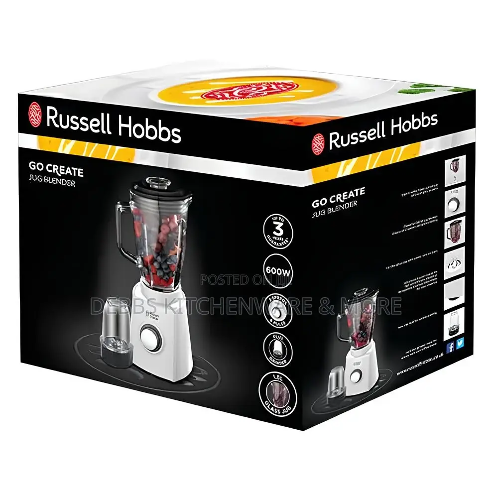 Russell Hobbs Go Create 1.5L Jug Blender - White