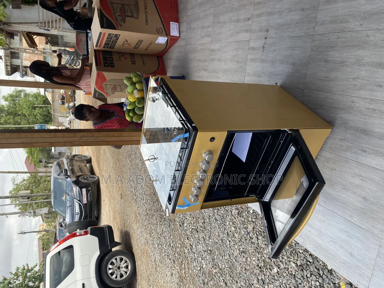 Adorable Volcano 50x50 Oven and Grill 4 Gas Burner(Gold).