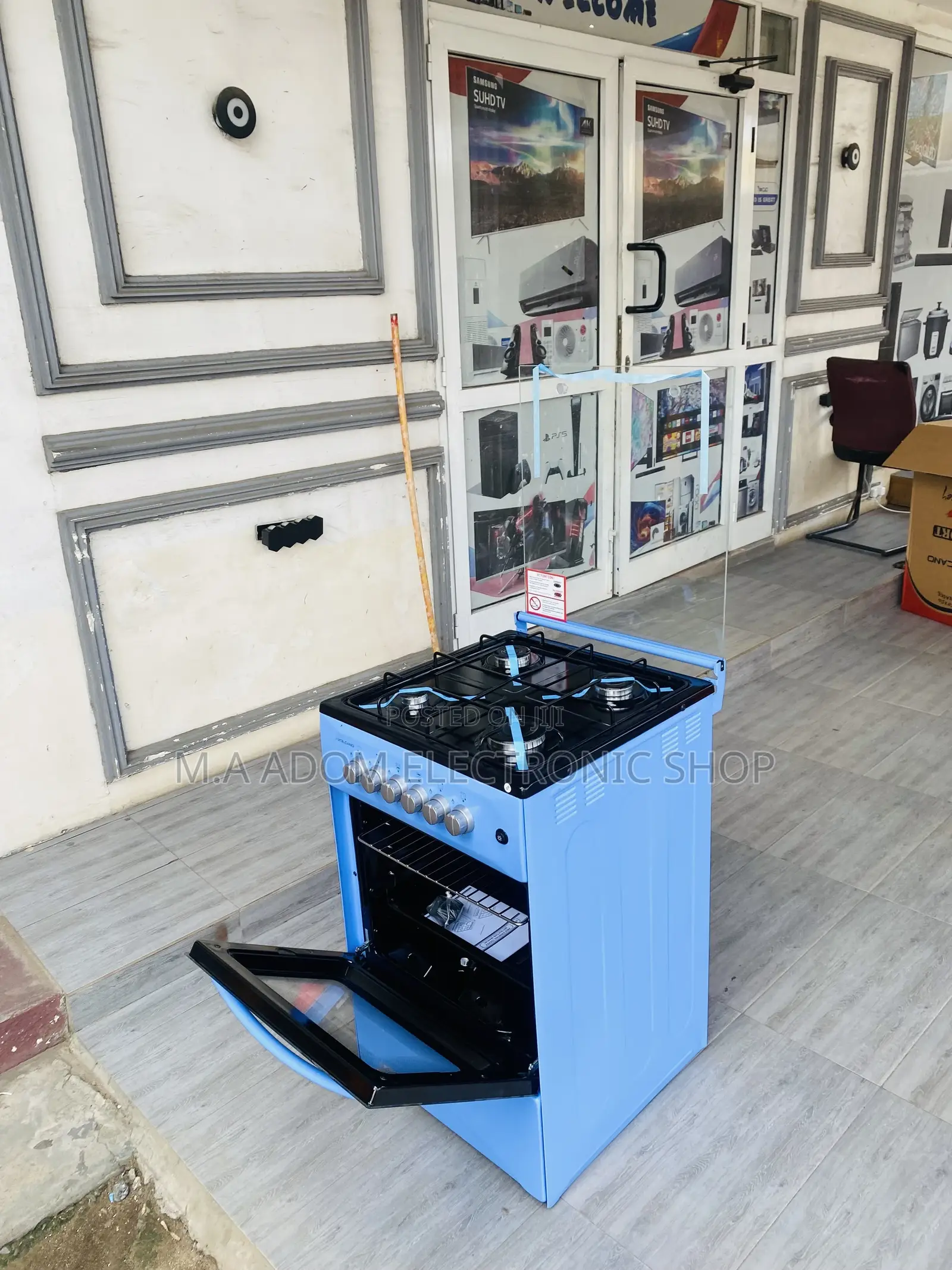 Energy Saving Volcano 50x50 4 Gas Burner With Oven(Blue).